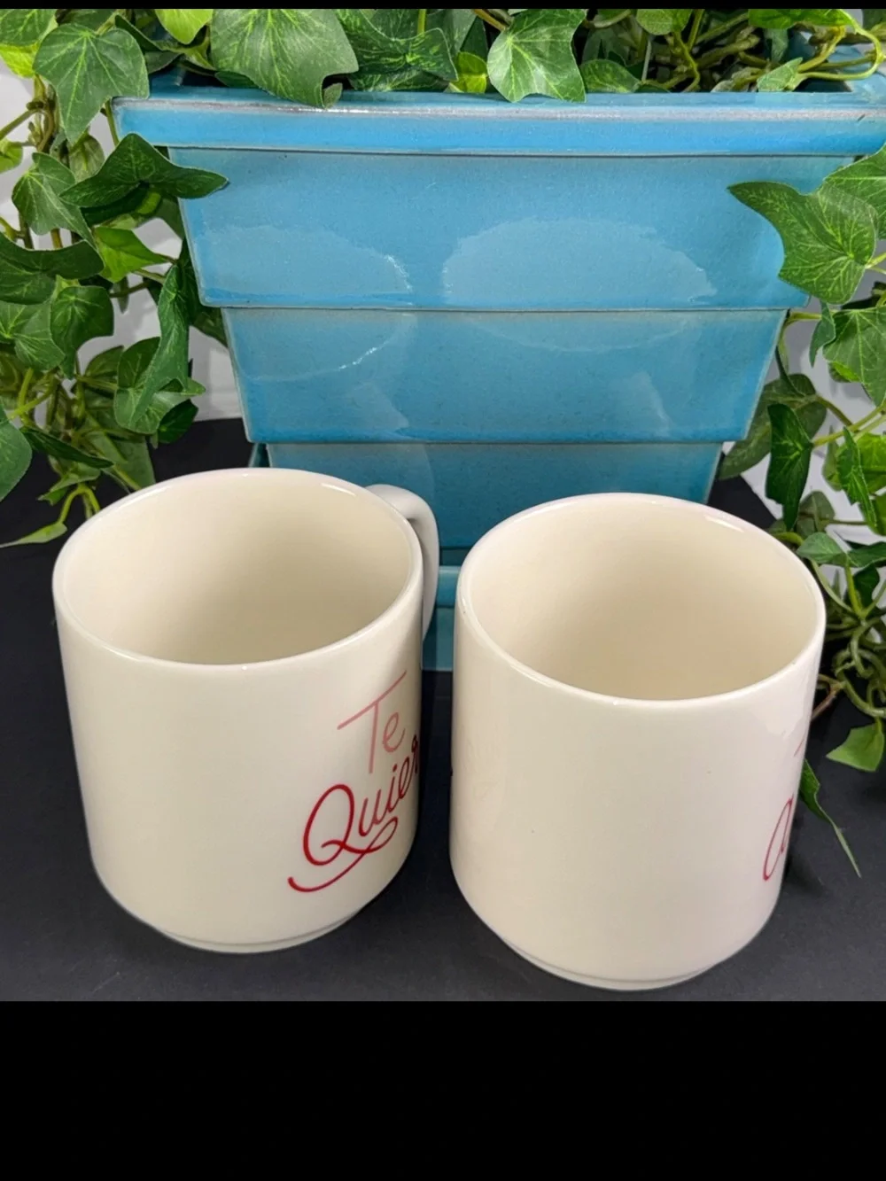 2 Opal House Mugs Te Quiero Te Amo Stoneware Coffee Tea Cup Target Love Pair
